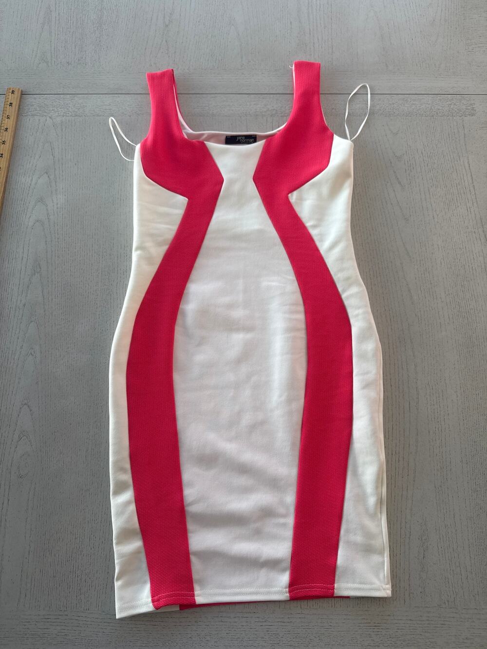 Vintage Jane Normal Y2K 2000s 2010 Bodycon Bandage Dress Hot Pink